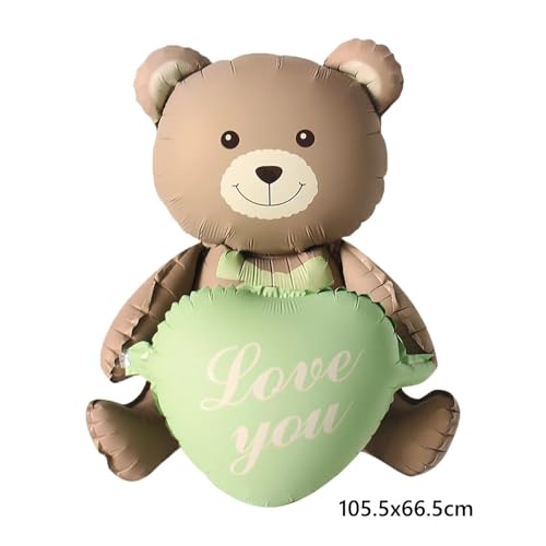 Image of Atpata Funky Sitting Teddy Bear Jumbo Foil Balloon decoration for Valentine Day, Baby Showers, Baby Arrivals, Love, Spouse Birthday, etc. (Blue)