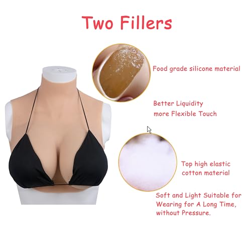 Fake Boobs Silicone Breastplate Transgender Cosplay Drag Queen Fake Breast Forms For Crossdressers B-H Cup2
