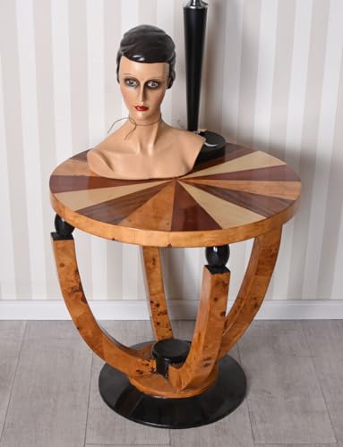 Art Deco Tisch Antik Beistelltisch Massivholz Wohnzimmertisch 58 cm cat051 Palazzo Exklusiv – Bild 5