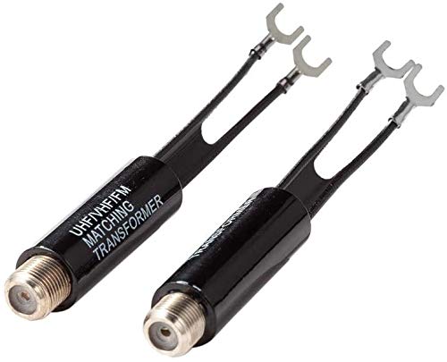 wuernine 10個セット アンテナ変換器 F型 75Ω-300Ω フィーダーアンテナ変換プラグ ラジオ/チューナー/ラジカセ/ミニコンポ同軸ケーブルなど対応用アンテナ整合器
