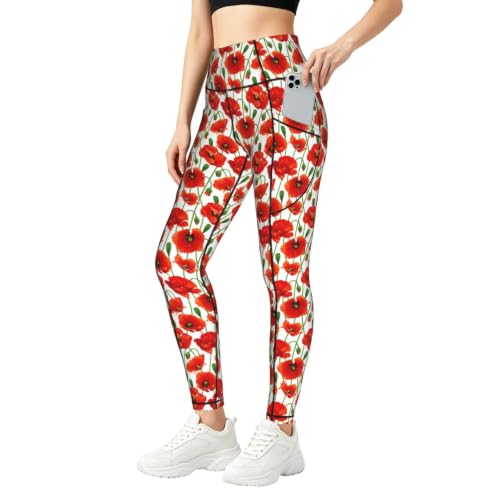 Pantalones de yoga holgados con estampado de flores y leggings de descanso femeninos