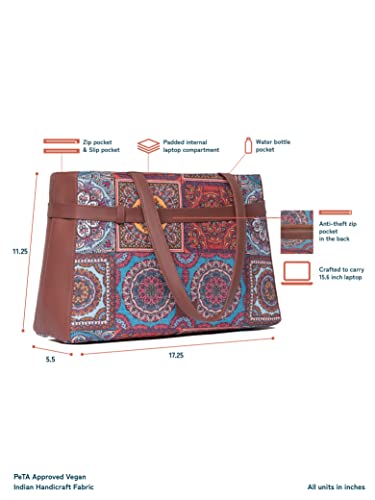 Image of ZOUK Urban Escape Bag | Stylish Vegan with Laptop Compartment, Trolley Sleeve & Anti-Theft Pocket |