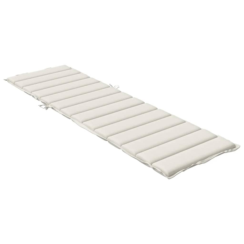vidaXL Cuscino per Lettino Prendisole Crema Mélange 200x70x4cm Tessuto, cuscino, cuscino per seduta, cuscino per sedia, cuscino da esterno