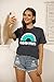 YEXIPO Womens Graphic Tees Short Sleeve Summer Tops Funny Letter Print Crew Neck Casual Loose Cute T Shirts