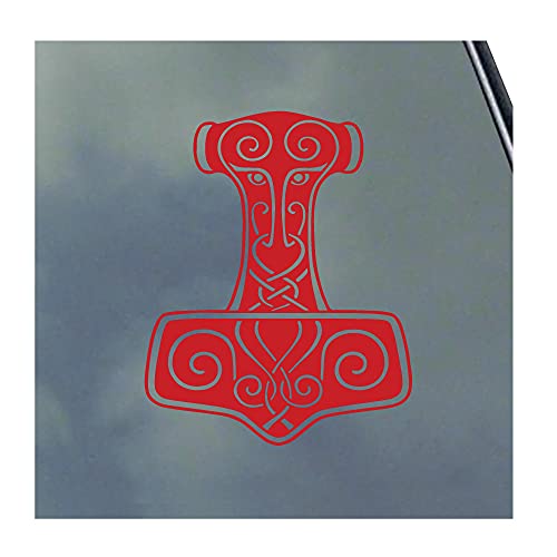 Mjolnir Celtic Vinyl Sticker Decal Norse Viking Asatru Thor Loki Runic Symbol Hammer