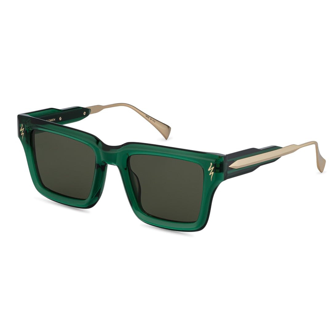 SAINT OWEN Óculos de sol Lucid – Armação retangular grande com acetato italiano, Esmeralda em promoção! Veja a oferta e mais achadinhos de Óculos de sol 2 Hoje é o melhor dia para comprar SAINT OWEN Óculos de sol Lucid – Armação retangular grande com acetato italiano, Esmeralda com aquele preço maroto! Promoção! Aproveite a oferta! 2