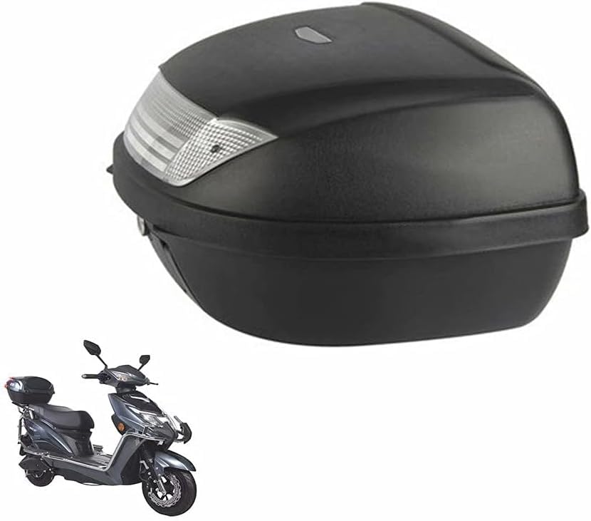 Coffre de moto blanc pour ranger 2 casques et protéger vos bagages