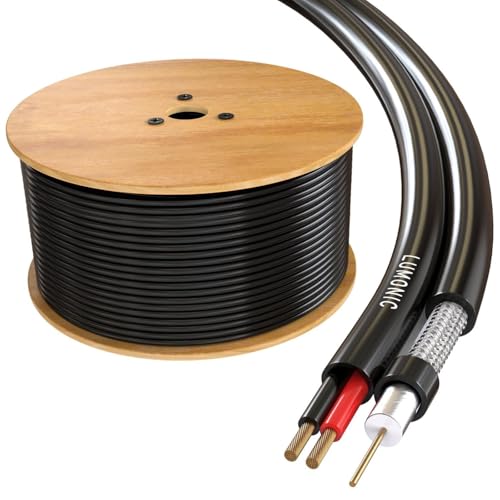 Câble coaxial RG59 Lumonic électricité intégrée pour éviter les parasites
