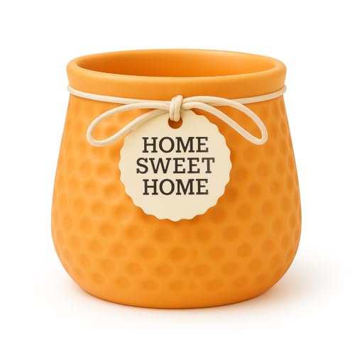 Image of Yo Green Ceramic Plant Pot for Indoor & Outdoor, Modern Planter for Home & Office Decor, Durable, Stylish Finish, Ideal for Tabletop, Shelf, Balcony, Great Gift Idea (Citrus, 4 Inches)