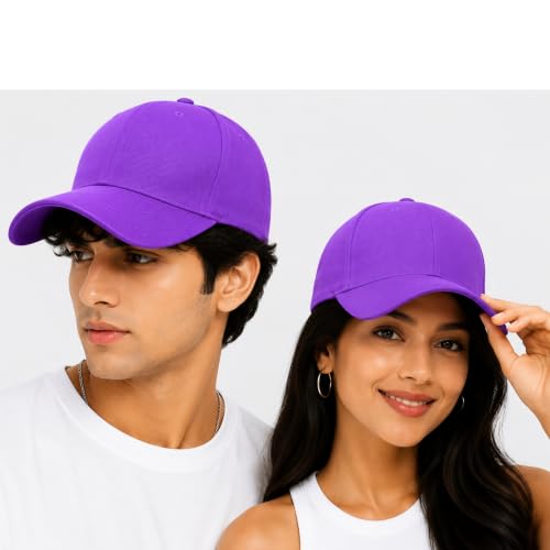 Image of Branded Cap for Men Women Unisex Boy's Girl's Topi Adjustable Strap Free Size Cotton Summer Sports Cricket Gym Dance Free Size