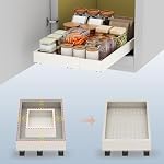 Pull out Cabinet Organizer,11"-16"W,17"-24"D,Expandable,Adhesive