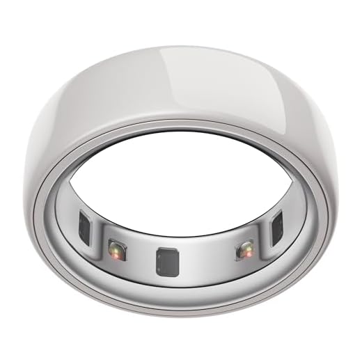 Oura Ring 4 - Ceramic Cloud - Size 4 - Smartring | Non-Standard Fit – Measure with Compatible Size Kit | Sleep, Heart Rate and Fitness Tracking Wearable | 8-Day Battery, iOS/Android Supported