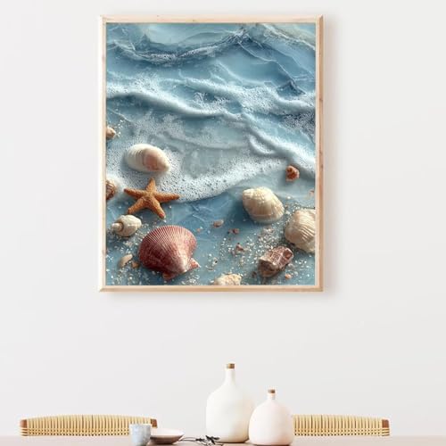 Diamond Painting Kit Completo, Estrella De Mar OcéAno Pintura Diamante Kit Manualidades Adultos, Diamond Painting Adultos Dibujos con Diamantes para la Decoración de la Pared 30 x 40cm PjY6902 H-Q