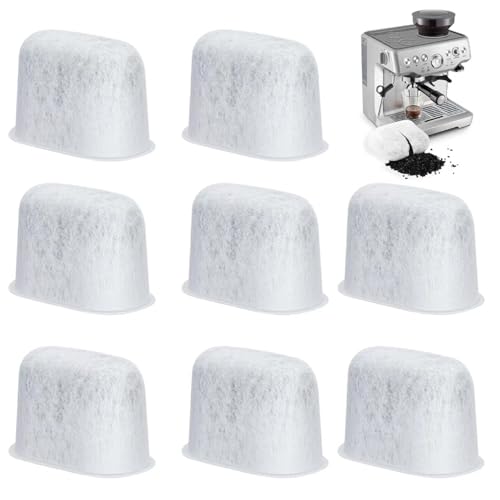 8 Pack Water Filter Inserts Replacement Water Filters Compatible with Ninja Luxe Café Premier Espresso Machine Improves Taste & Reduces Chlorine and Limescale for Home Coffee Brewing