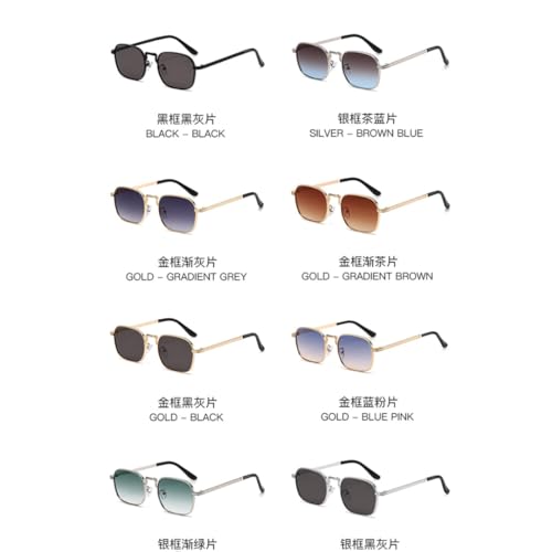 Lunettes de soleil ovales en métal rétro et tendance pour hommes et femmes - 7