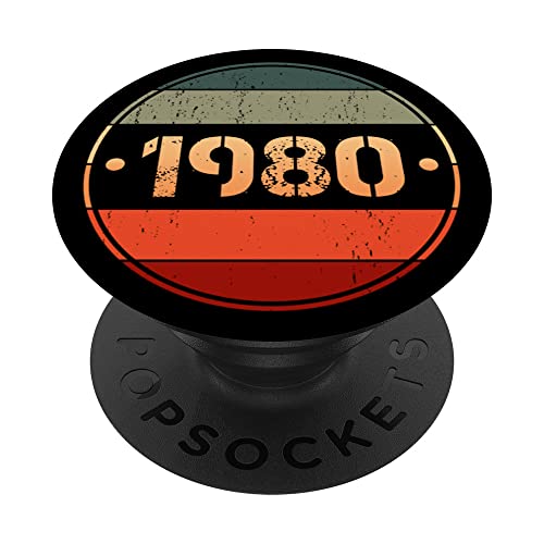 Popsockets vintage 1980 edición limitada 1980 cumpleaños 1980 PopSockets PopGrip Intercambiable