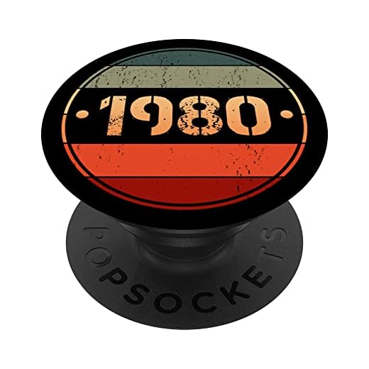 Popsockets vintage 1980 edición limitada 1980 cumpleaños 1980 PopSockets PopGrip Intercambiable