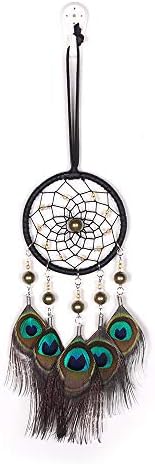 KPWIN Dream Catcher, Handmade Dream Catcher Hanging Ornament for Kids Adults (Peacock Feather)