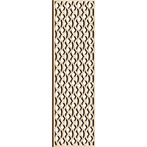 Image of Resort Decorative Pierced Fretwork Wood Wall Panels, 9 3 /8 inchW x 24 3 /8 inchH x 1 /4 inchT, Birch