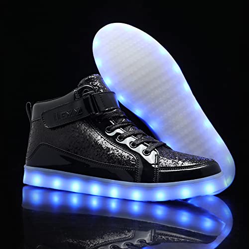 Image of IGxx LED Light Up Shoes for Men USB Recharging High Top LED Sneakers Women Kids