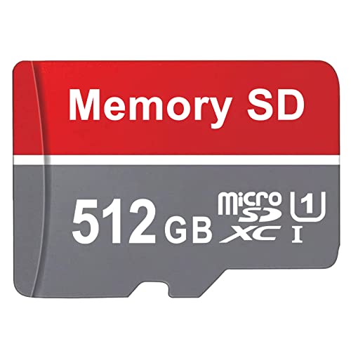 Ruoray Carte Mémoire 512 Go Carte Micro SD Mini Carte SD Imperméable SD Card Carte Mémoire Micro SD pour Android, Smartphone,Tablette