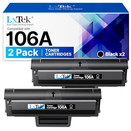Toner 106A W1106A LxTek noir pack double pour espace de télétravail et bureau