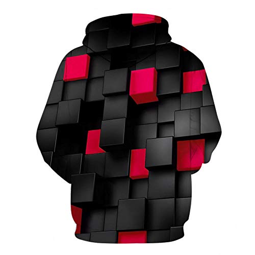 Sweat à capuche enfant 3D cube rouge avec poche de 4 à 16 ans - 2