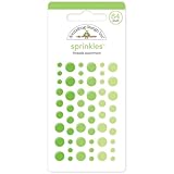 Doodlebug Sprinkles Glossy Enamel Adhesive, Limeade Dots, 54-Pack