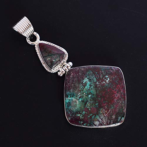 Pendentif en jaspe Sonora argent 925 fait main, bijou d'exception - 6