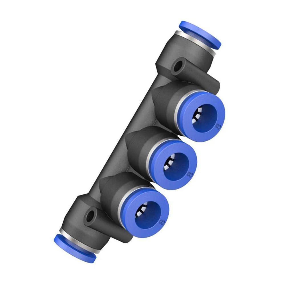 Aszhquxiuas One Color Pneumatic Fittings Pneumatic Connector 5-Way Variable Diameter Water Pipe Quick-Plug Air Distributor(Pk 4)