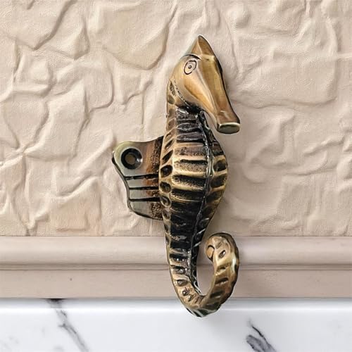 Image of Maison Belle Decorative Beautiful Peacock Wall Hook (Size 5.5 INCH) - Pack of 2 (Seahorse)