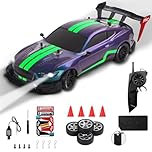 M MUNCASO RC Drift Car 1:14 Remote Control 4WD 40KM/H High Speed With LED Lights, Extra Tires for Kids and Adults