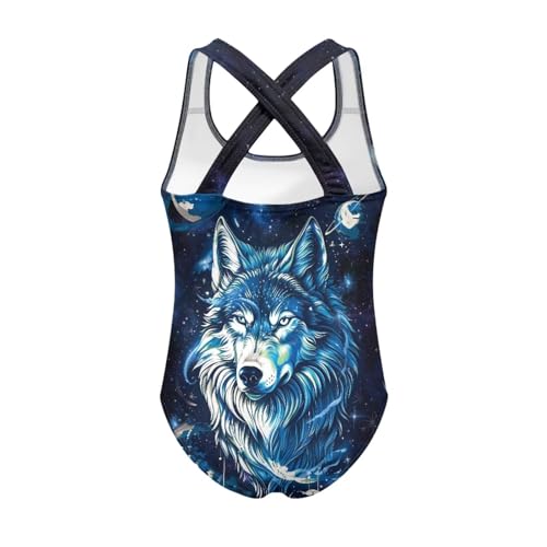 Image of Girls One Piece Cat Swimsuits Quick Dry Cartoon Beach Bathing Suit Crossback Swimwear for Kids 5-14 Years