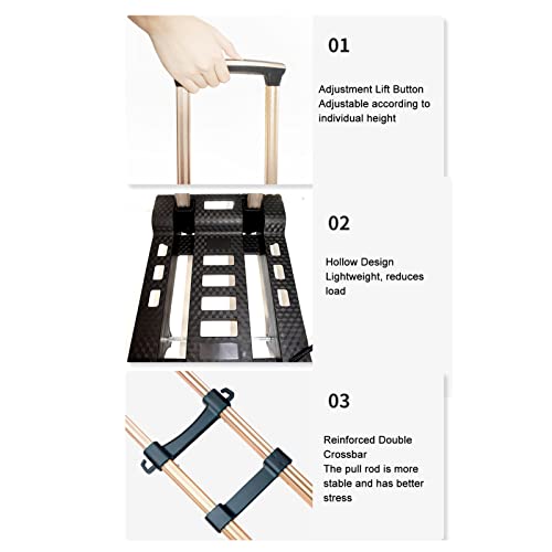 Carretilla plegable portátil con ruedas y capacidad 40 kg miniatura 4
