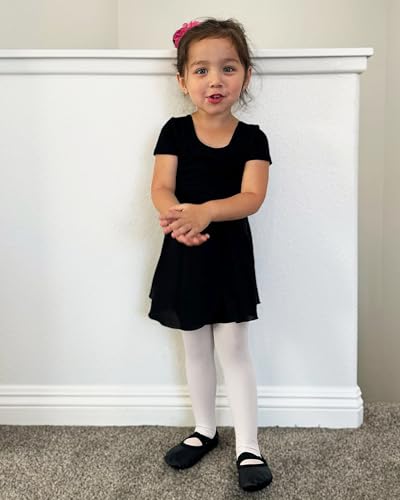 Image of Stelle Leotard for Girls Black Ballet Dance Leotard Gymnastics Outfits with Bow Back (Toddler /Little /Big Kids)