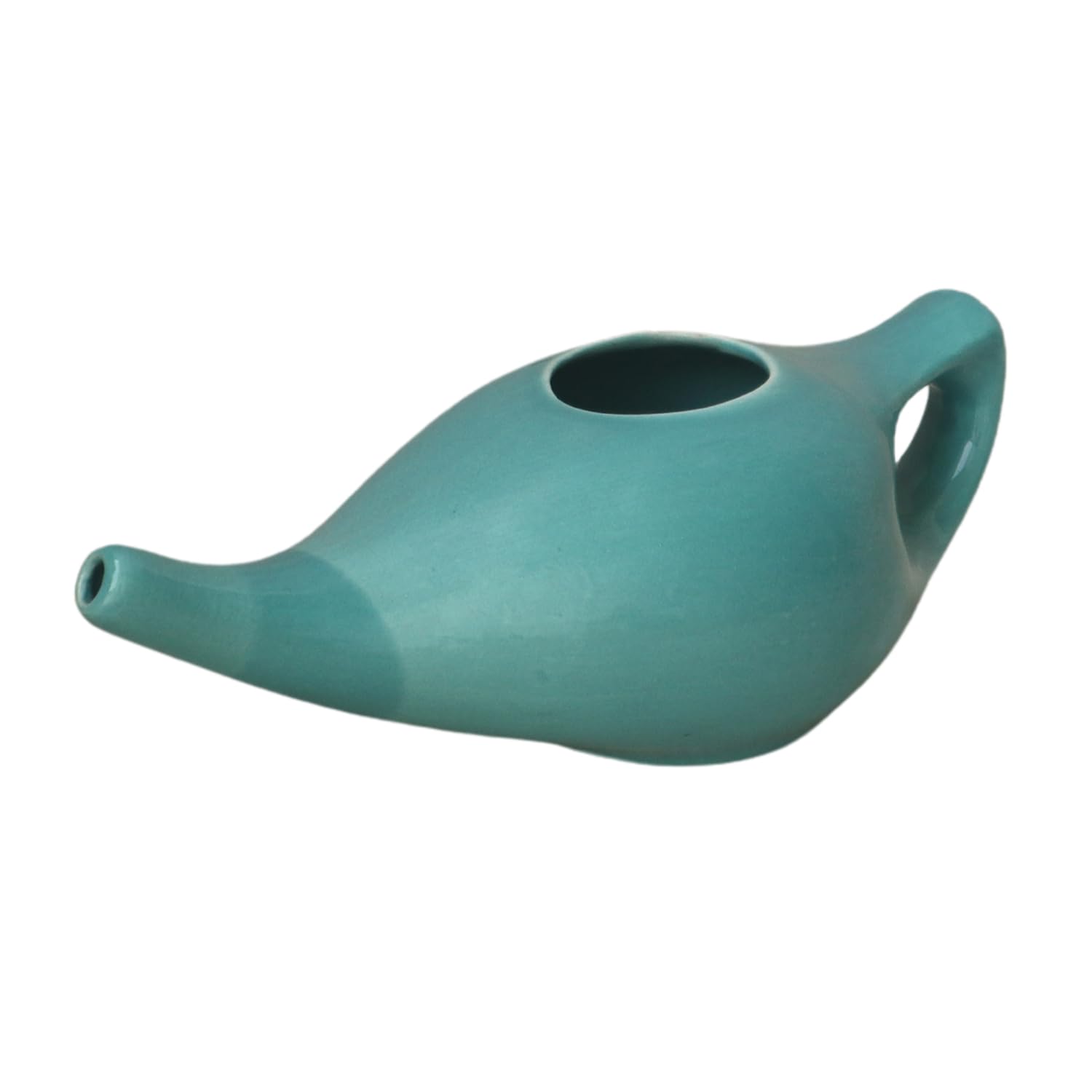 ANCIENT IMPEX Ceramic Neti Pot 250 Ml (Turquoise) with 5 Sachets Neti Salt | Natural Remedy for Nasal Hygiene, Congestion & Sinus Flush | Eco-Friendly Ayurvedic Nasal Rinse Pot