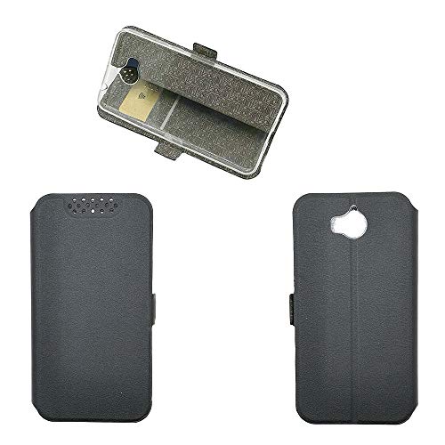 QiongniAN Cover per Huawei Nova Young MYA-L11,Custodia in Pelle Custodia per Huawei Y6 2017 MYA-L41 / Y5 2017 MYA-L03 MYA-L23 MYA-L02 MYA-L22 / Honor Changwan 6 MYA-AL00 Custodia Cover Case Black