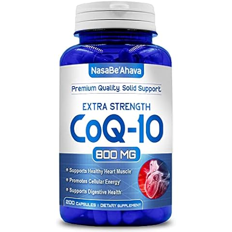 NasaBeahava CoQ10 800mg Capsules | Vegan Friendly Coenzyme Q10 800mg from Easy Absorption Ubiquinone Supplement for Skin Heart and Energy Support | Made in The USA in cGMP Facilities (100 Servings) Cover