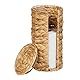 Relaxdays Toilettenpapier Aufbewahrung, 3 Rollen, HxD: 34 x 18 cm, Wasserhyazinthe, Reserverollenhalter stehend, Natur