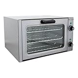 Adcraft COQ-1750W Quarter-Size Electric Countertop Convection Oven, Heavy Duty, Stainless Steel, 120v, NSF, Silver