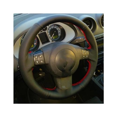 Couverture De Volant,Gray Thread--Housse De Volant De Voiture En Cuir