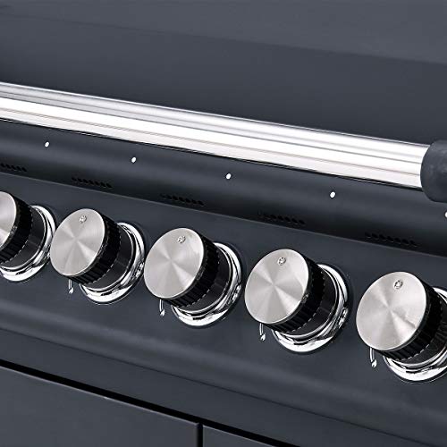 TAINO Red 6+1 set gasbarbecue met draaispies 6-branders grillwagen grillspies piëzo-ontsteking elektrische draaispies - Afbeelding 7