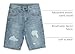 KIDSCOOL SPACE Baby Boys Summer Denim Shorts, Ripped Holes Soft Elastic Band Inside Half Jean Pants,Light Blue,24 Months