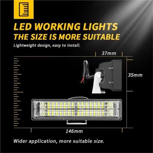 Barra de luz trabajo 28LED antiniebla con reflector de 72W 3
