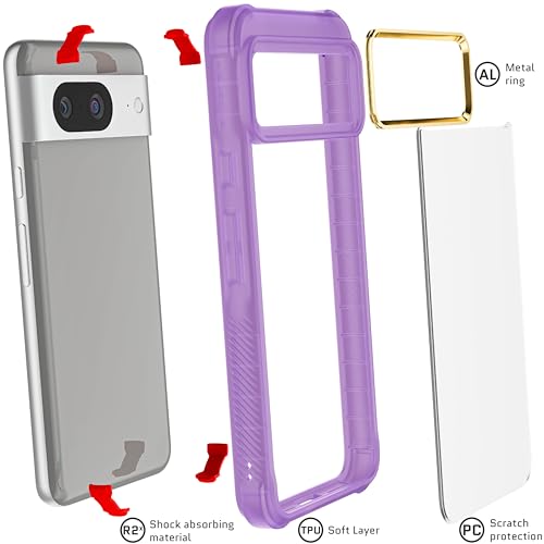 Coque Google Pixel 8 violette parfaite pour le quotidien connecté