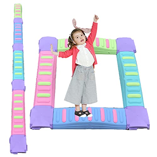 YYCMEW 平均台 室内 子ども バランスストーン バランスボード 子供用 体幹 トレーニング 安全 スポーツ アウトドア 屋内 幼稚園 バランス遊具 自由に組替可能 多色セット グッドデザイン受賞商品 遊びを通して運動能力とバランス感覚アップ 六歳以上 )