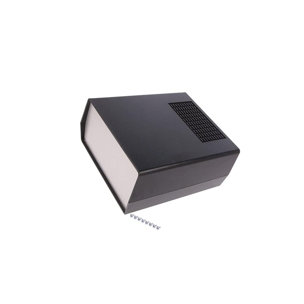 Boîtier TEKO noir en ABS avec panneau AUS X boîtier électronique 178x198x90 mm