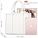COCIFER The Tote Bag Crossbody Purses for Women Shoulder Bag Handbags PU Leather Top Handle Bags with zipper (White)
