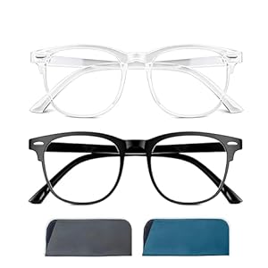 Solmoon PREMIUM Round Blaulichtfilter Brille 2er Set