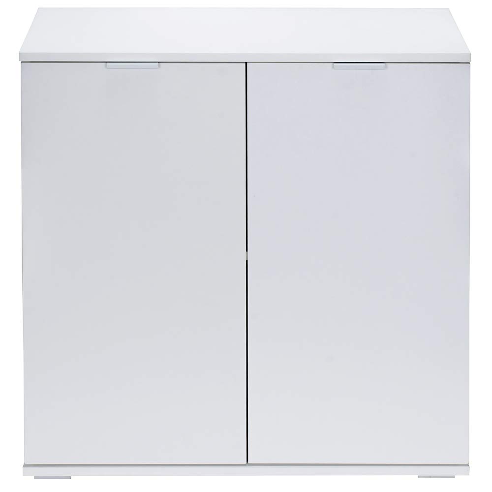 Casaria® Cassettiera Alba 2 Ante con Ripiani 71x74x35cm Comò Armadietto Ufficio Mobiletto Bianco